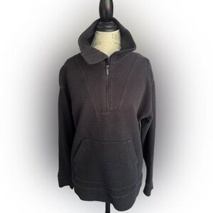 Zella Women’s 1/4 zip black sweatshirt size medium